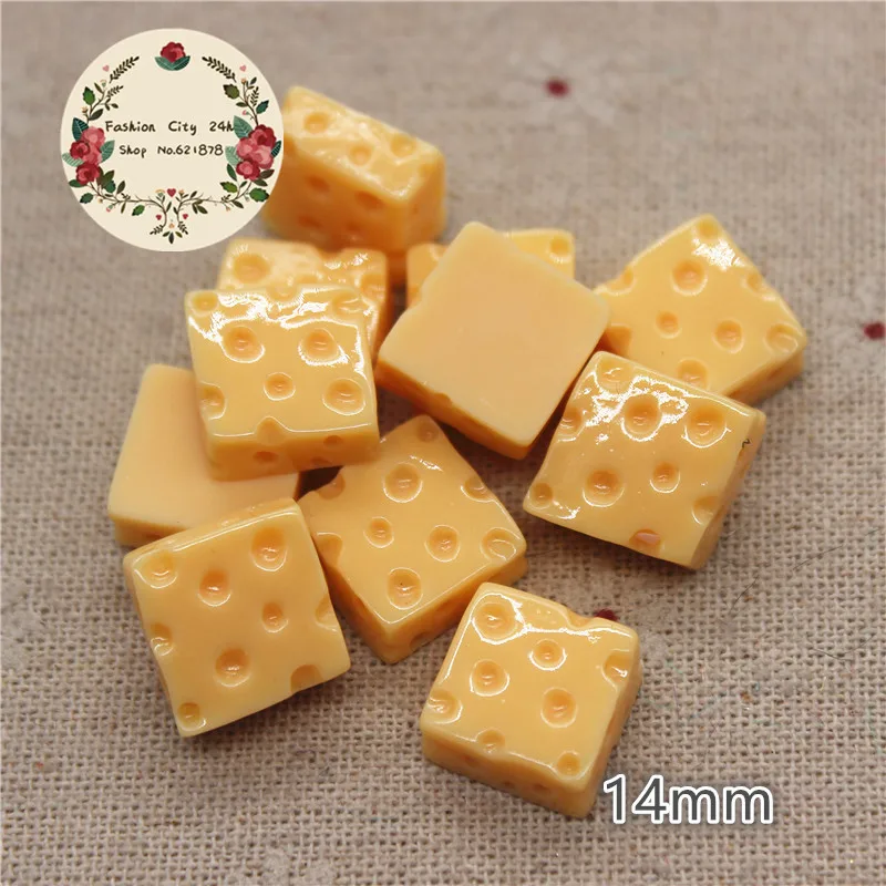 20pcs Cute 3D Simulation Cheese Resin Miniature Food Art Supply DIY Decorative Craft Scrapbooking Accessories