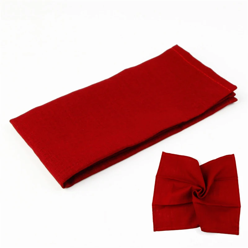 New 30*40cm Solid Color Linen Cotton Napkin Insulation Mat Dining Table Mat Kids Table Napkin Cotton Fabric Kitchen Accessories