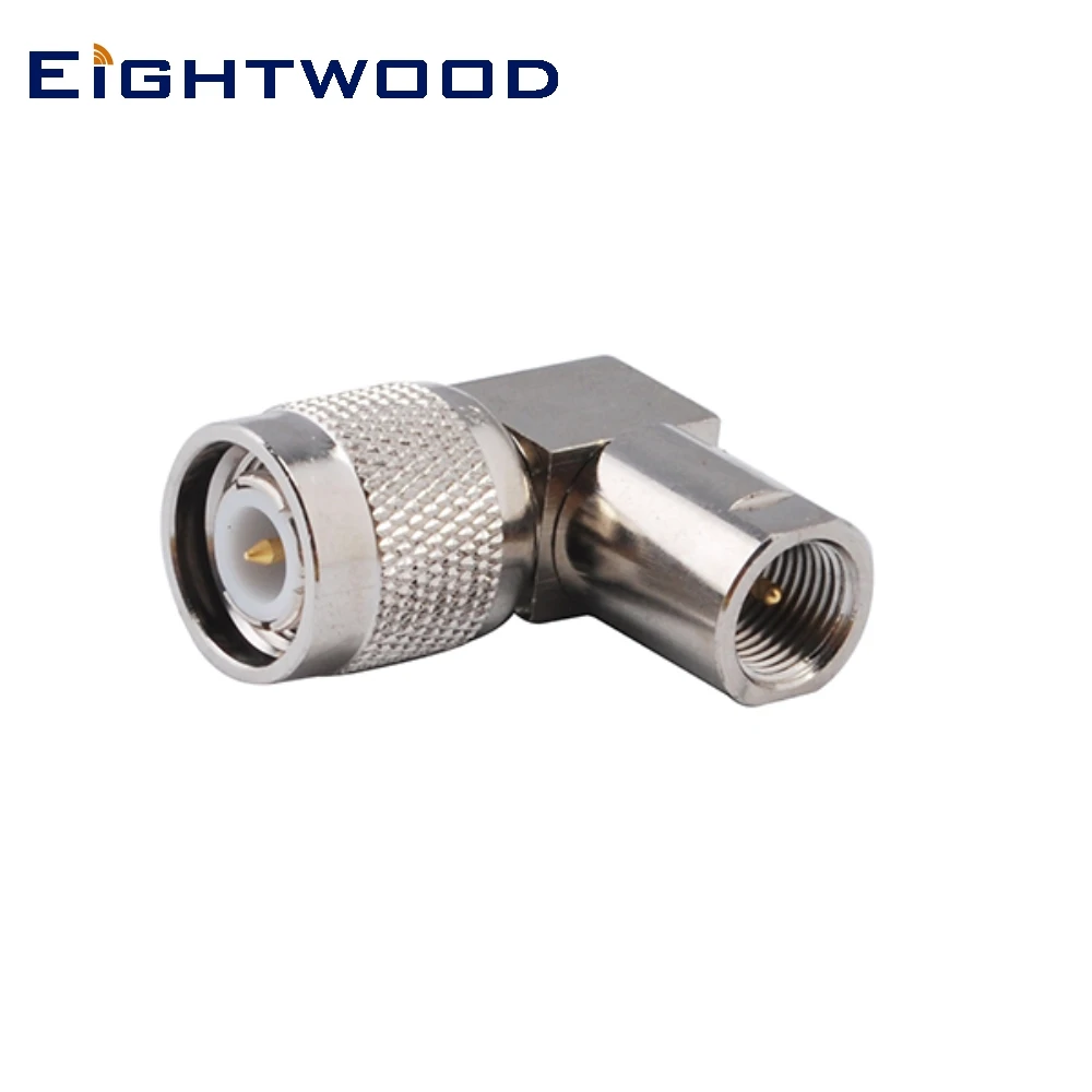 Eightwood 5PCS TNC to FME RF Coaxial Adapter TNC Plug Male to FME Plug Male Connector Right Angle