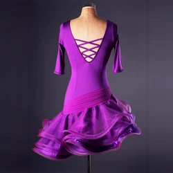 New Adult/Children Latin Dance Dress Women Girls/Lady Cha Cha/Rumba/Samba/Tango/Ballroom Dance Skirt Vestido De Baile Latino