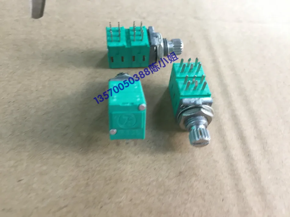 3pcs Taiwan F universal Yao RK097 type precision potentiometer 4, B50K*4 axis long 10mm four sound volume potentiometer