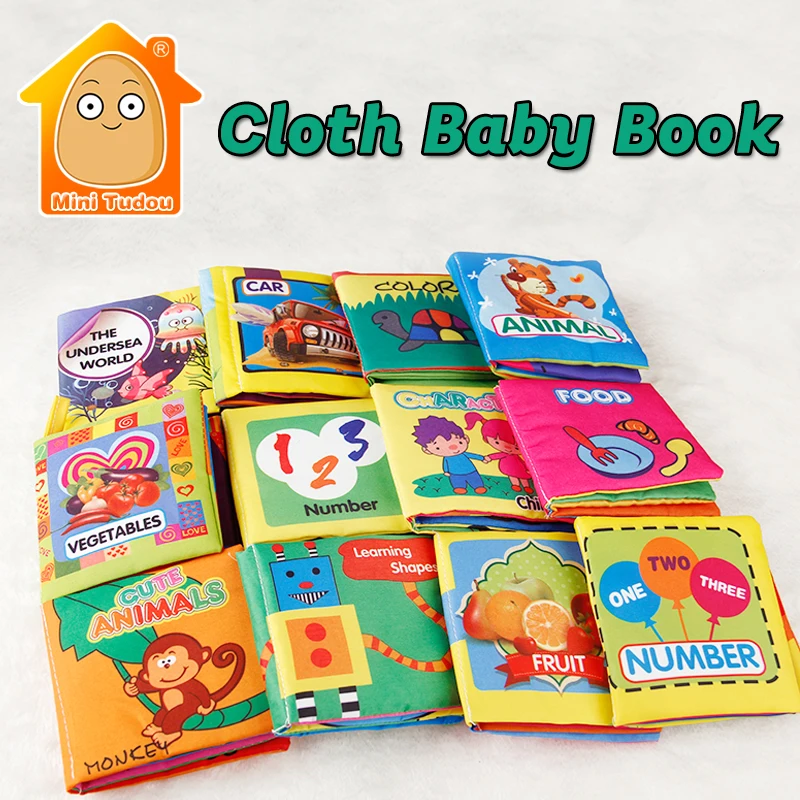 

Baby 6PCS Cloth Book Cartoon Newborn Intelligence Development Soft Quiet Book Set Early Learning Educational Toys For Kids