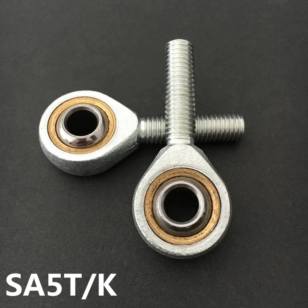 

4pcs SA5T/K POSA5 5mm right hand male outer thread metric rod end joint bearing Free shipping SA5