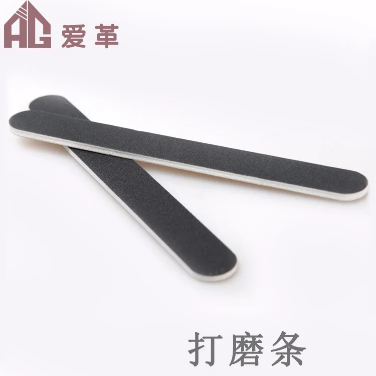 

50PCS DIY handmade leather makes double sided polished strips thin sand files leather grinding tools