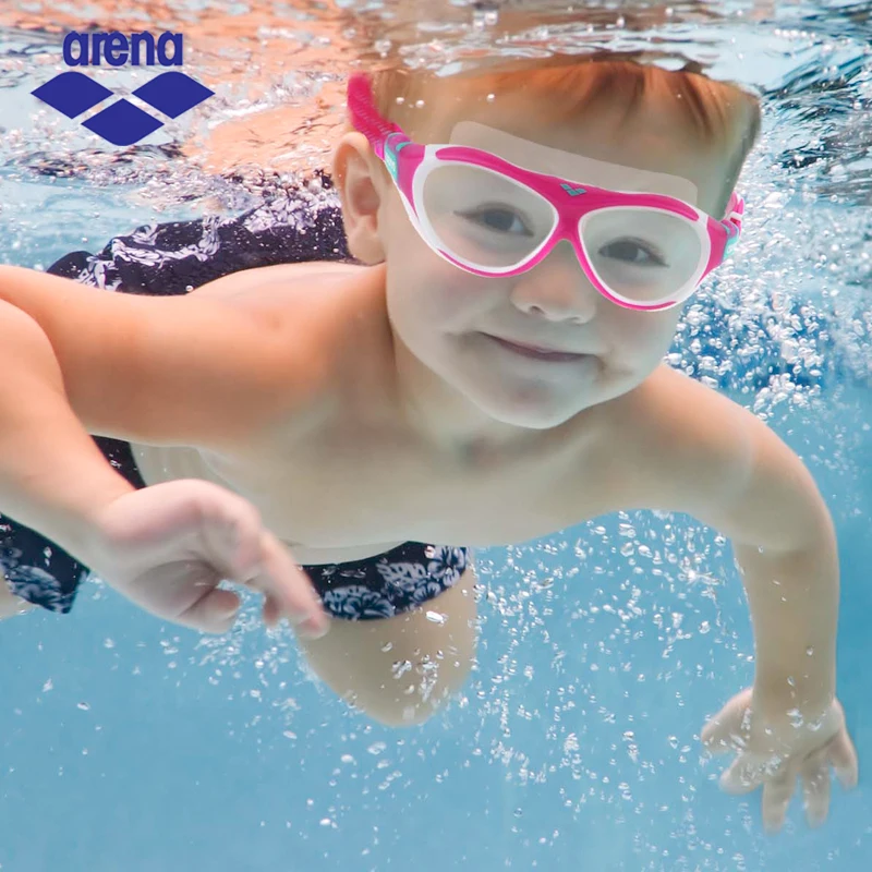 Arena HD Waterproof Swimming Goggles for Child Kids Large Box Swimming Glasses  Anti-Fog UV Swim Eyewear AGG-390J