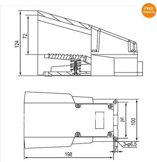 CFS-502 250V 15A Foot Pedal Switch For CNC Machine