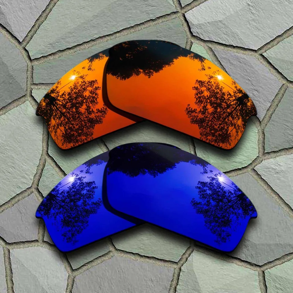 

Red Orange&Violet Blue Sunglasses Polarized Replacement Lenses for Oakley Bottlecap