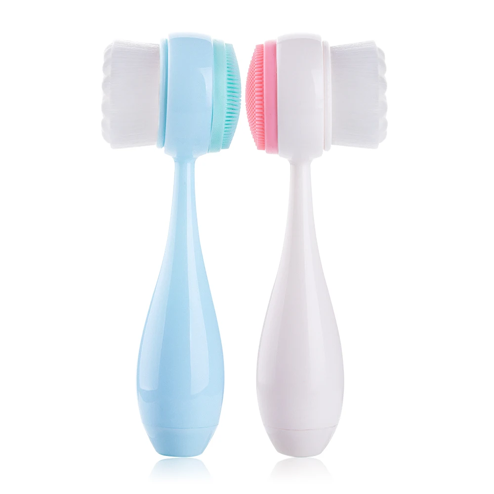 RANCAI – brosse nettoyante pour le visage en Silicone, Portable, Double Face, outil de soin de la peau