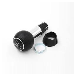 PU Leather knob 23mm Chrome Ring 5 or 6 Speed Gear Shift knob only  for Audi A3 8L 01-03