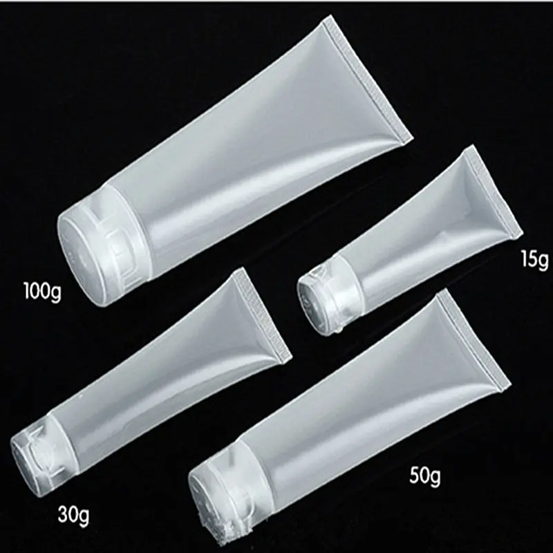 50pcs/Lot 5g 10g 15g 30g 50g 100g Make Up Hand Cream Hose Sample Empty Liquid Cosmetic Hoses Polished Hose Facial Cleanser Tube