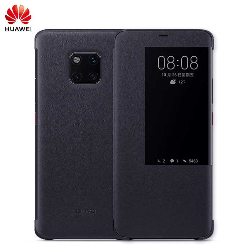 Original Huawei Mate 20 Pro case Mate 20 case silicone smart cover flip leather have Huawei logo 360 shockproof magnetic mate20