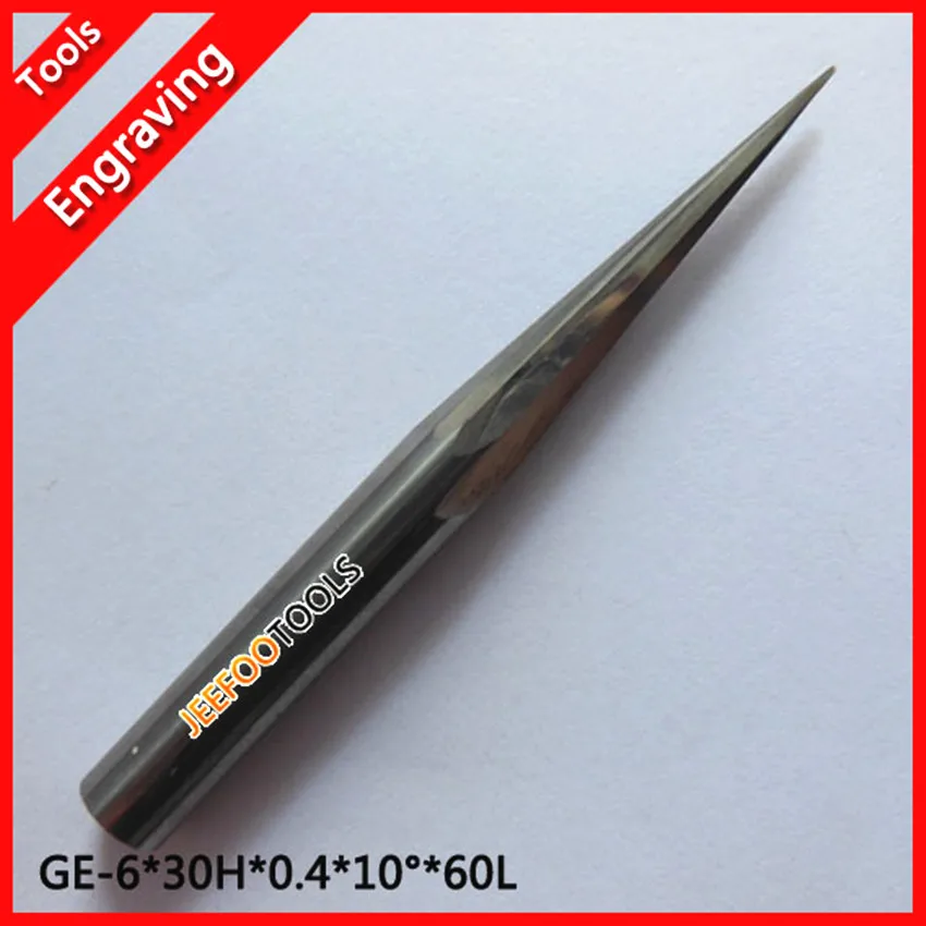 6-10-0.4-30H-60L Taper two flute spiral bit caibide end mills,cnc router bits, Cutting Tools