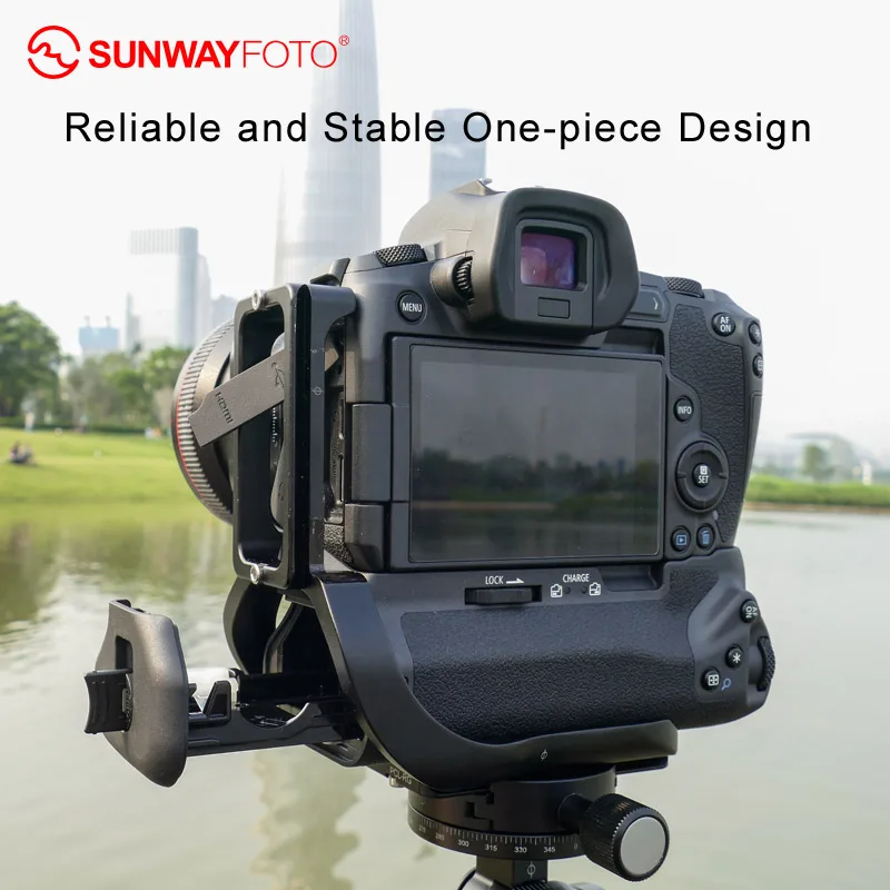 SUNWAYFOTO PCL-RG Dedicated L-bracket with Battery Grip Tripod Head Specific Aluminum Quick Release Plate for Canon EOS R