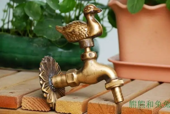 European /Garden / animal / Antique / lovely / washing machine tap duck FREE SHIPPING