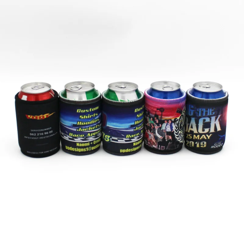 200 Pieces Wholesale Print Your Logo  Neoprene Can Cooler Cover Serape Can Case  Bottle Holder Wedding Gift  Picnic Cooler Bags