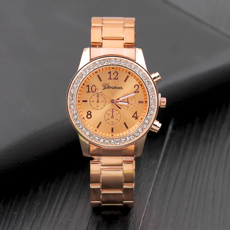 Geneva Luxury Rhinestone Watch Women Classic Watches Fashion Ladies Watch Women\'s Relogio Feminino Reloj Mujer Metal Wristwatch