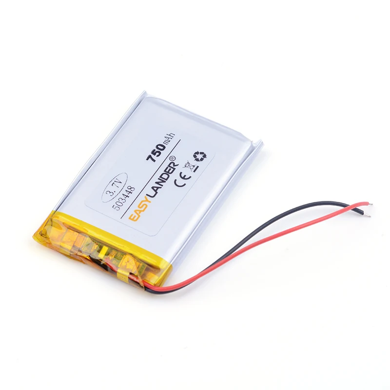 503448 3.7V 750mAh Rechargeable Lithium Li-ion Polymer Battery for mp3 phone recorder Sports bracelet 503548