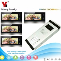 Yobang Security 4 Wired Video Door Phone Intercom System 7\