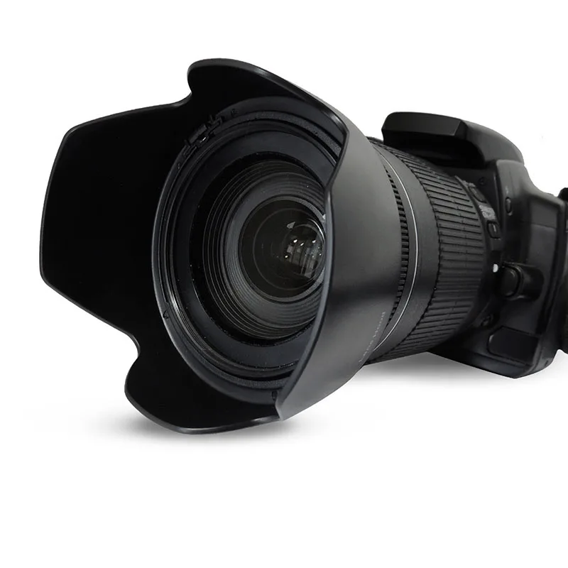 Foleto-cubierta de lente de pétalo Reversible, montaje de tornillo para Canon, Nikon, Olympus, d3300, d5100, 550d, 60d, 5, 49/52/55/58/62/67/72/77/82mm