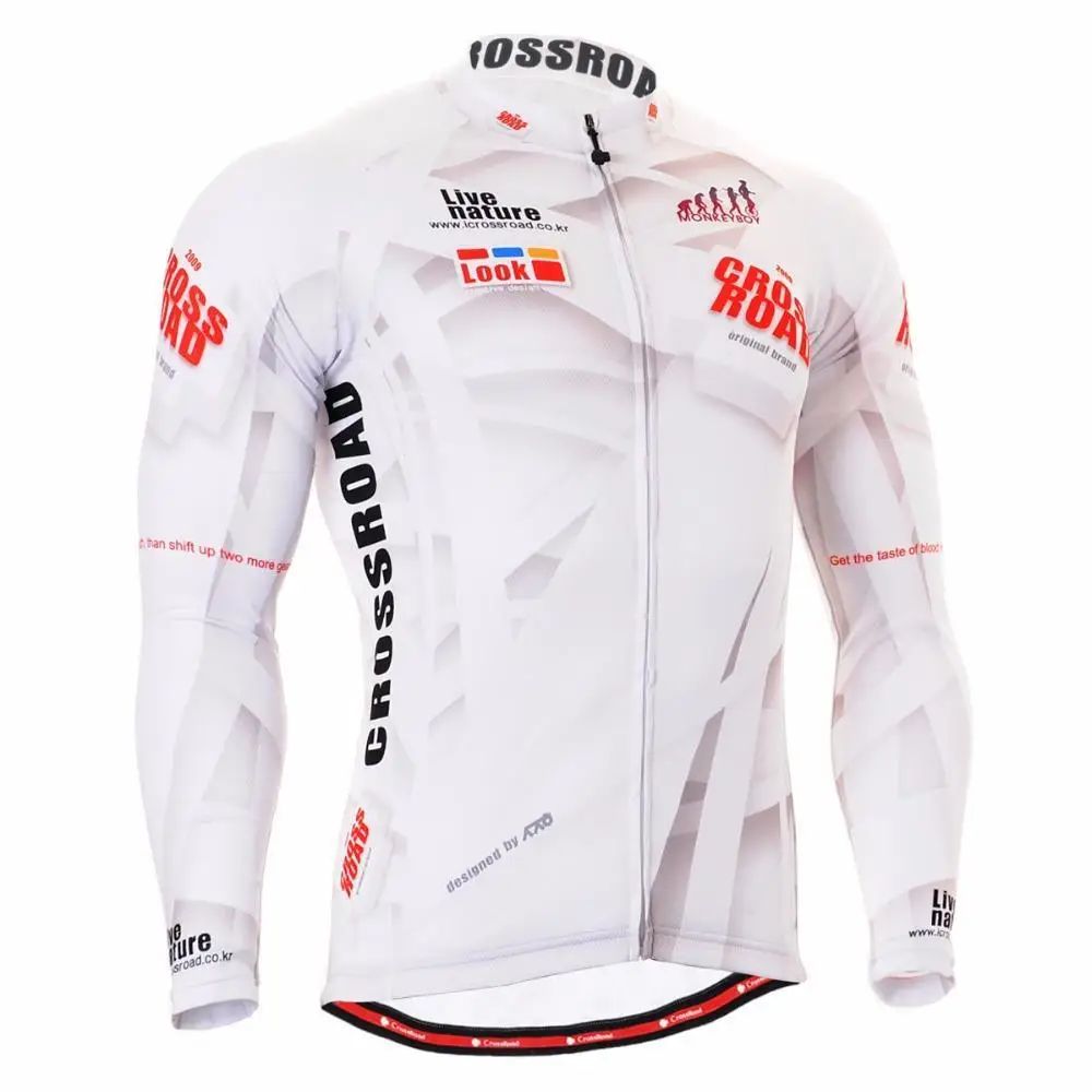 Men`s Long Sleeve Cycling Jersey W/ Useful 3 Rear-pockets & Non-slip Silicone Band Bicycle Cycle Gear MTB Road Bike Clothing