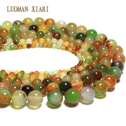 Wholesale AAA+ Mix Color Peacock Agat Natural Stone Beads For Jewelry Making DIY Bracelet Necklace 6/8/10/12  mm Strand 15''