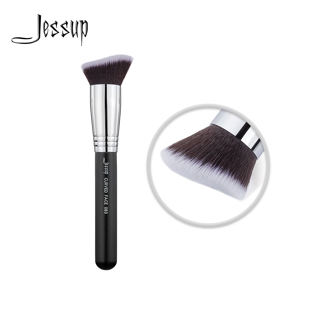 Jessup Foundation Brush Makeup Blending Contour Soft Synthetic Hair Curved Shape B083