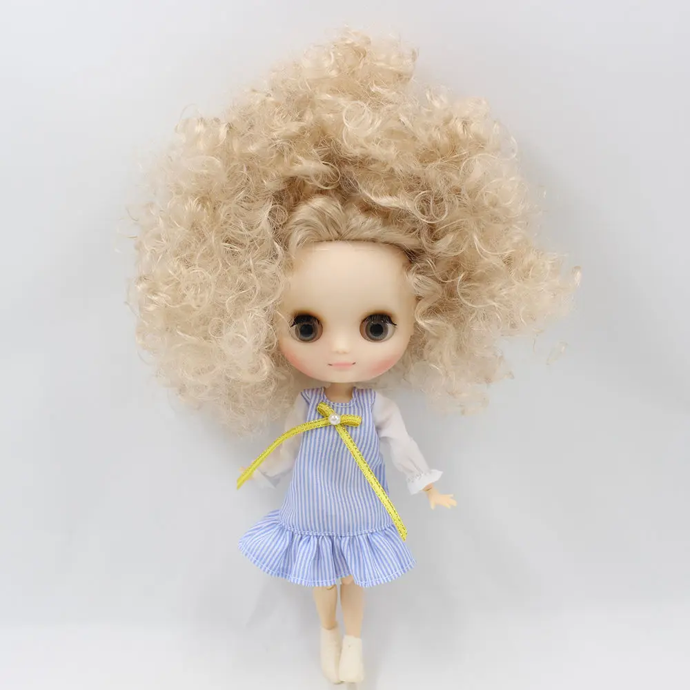 ICY DBS Middie Blyth doll Series No.QE337 Beige curly afro hair Matte face 1/8 BJD