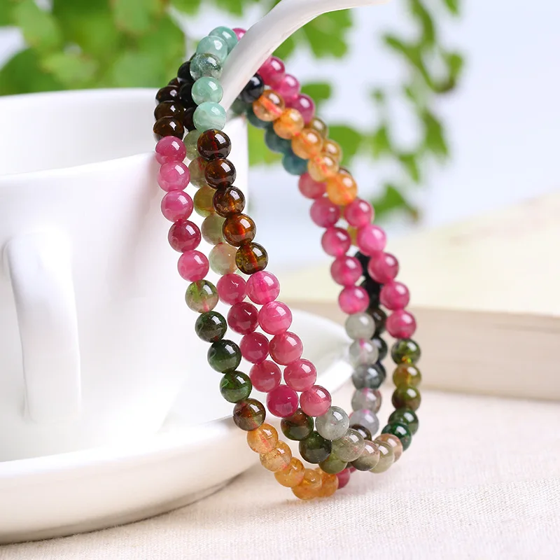 JoursNeige Natural Tourmaline Ice glutinous Stone Bracelets Lucky for Women Multiplelayer Fashion Bracelet Jewelry Accessories