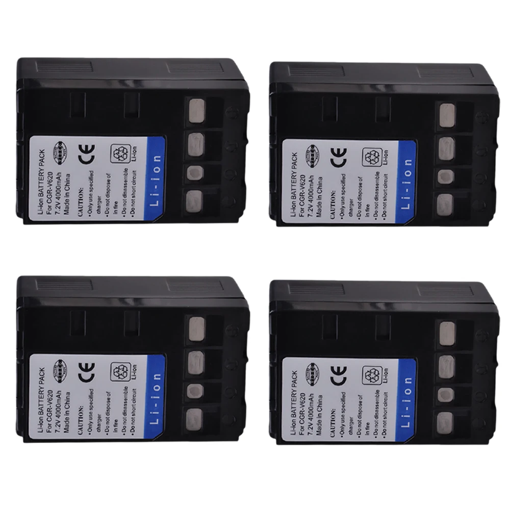 

4Pcs 4000mAh CGR-V14S, CGR-V610 CGR-V620 CGR-V26S V610 V620 Battery for Panasonic NV-RX14 NV-RX17 NV-RX18 NV-RX24 NV-RX27 RX37