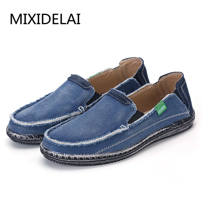 New Arrival Low Price Mens Breathable High Quality Casual Shoes Jeans Canvas Casual Shoes Slip On Men Fashion Flats Loafer