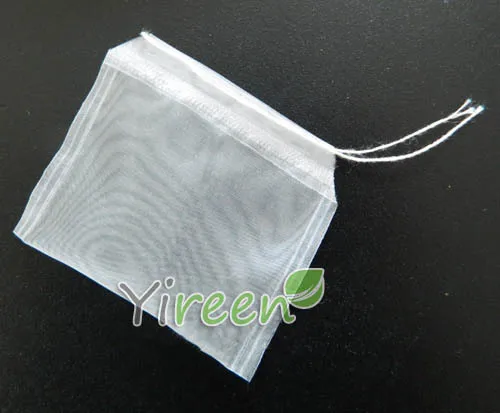 

Free shipping! 500pcs Nylon Filter Bag 60 X 70mm Transparency Empty Tea Bag Single String Closed For filter Tea Medicine