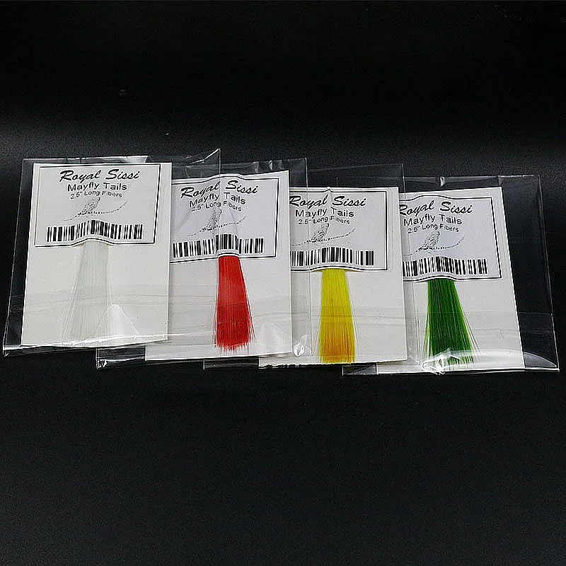 7optional colors 2.5'' long fly tying synthetic mayfly tails watershed treated nylon microfibers stiffer tails flytying material