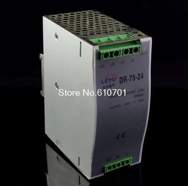 

New 75W Din Rail Mounted 24VDC 3.5A Output Power supply DR-75-24