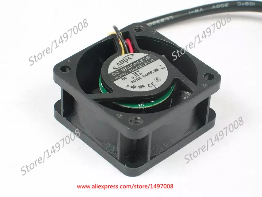 

ADDA AD0412MB-C53 S DC 12V 0.13A 40x40x20mm Server Cooling Fan