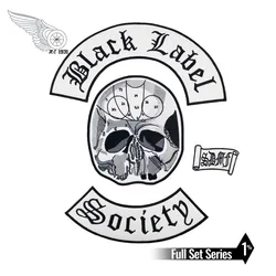 Black Label Society Patch Biker Back for Mens Vest abbigliamento Skull Head Rocker Patch Rock e Punk Patch ricamo 4 pezzi come Set