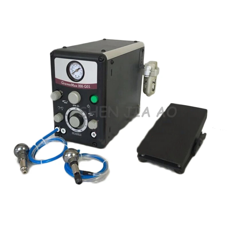 Due a capo scoperto pneumatico macchina per incidere Gioielli microcarver e roll borda pneumatico micro-montato macchina per incisione 110/220V