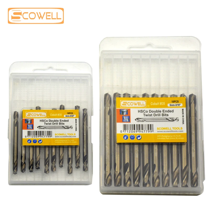 HSS Cobalt M35 Double Ended Spiral Torsion Drill DIY Tools Two Heads Jobber Twist Drilling Bits 3mm,3.2mm,3.5mm4mm4.2mm,4.5mm5mm