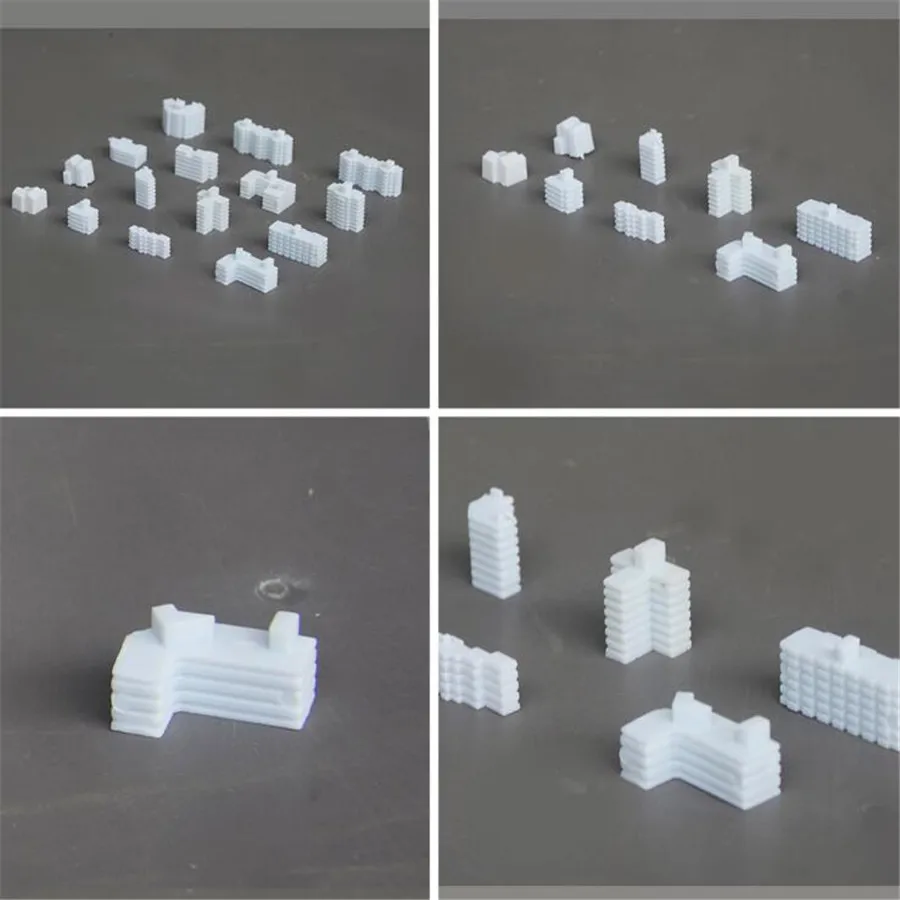 10pcs/lot Plastic 1/2000 Scale Model Building For Train Layout Or Kits Building Toys