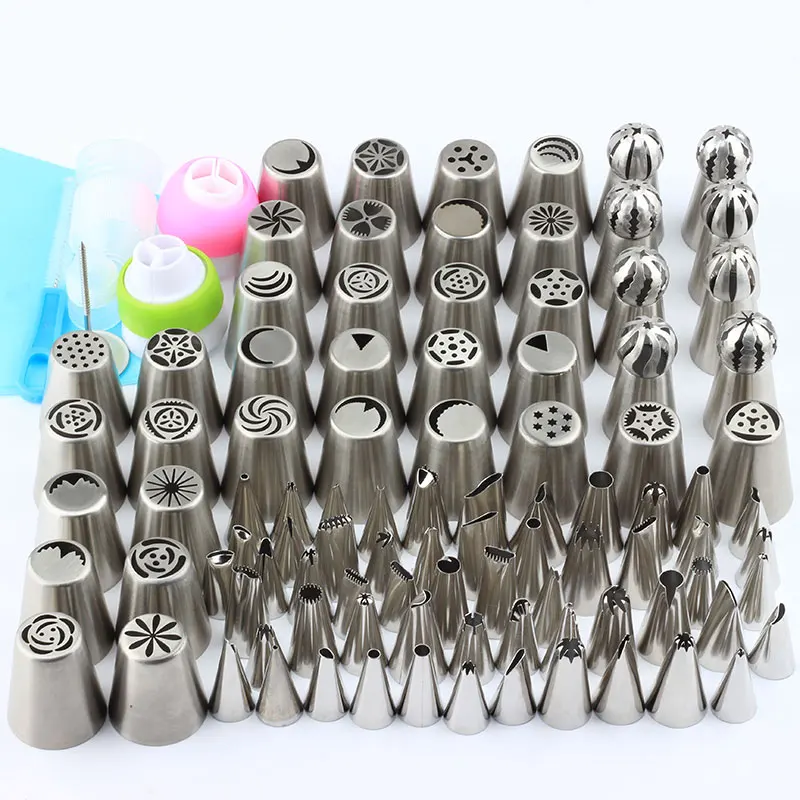 

102Pcs/Set Ball Sphere Icing Piping Nozzles Stainless Steel Russian Pastry Tips Cake Decorating Tools Mould