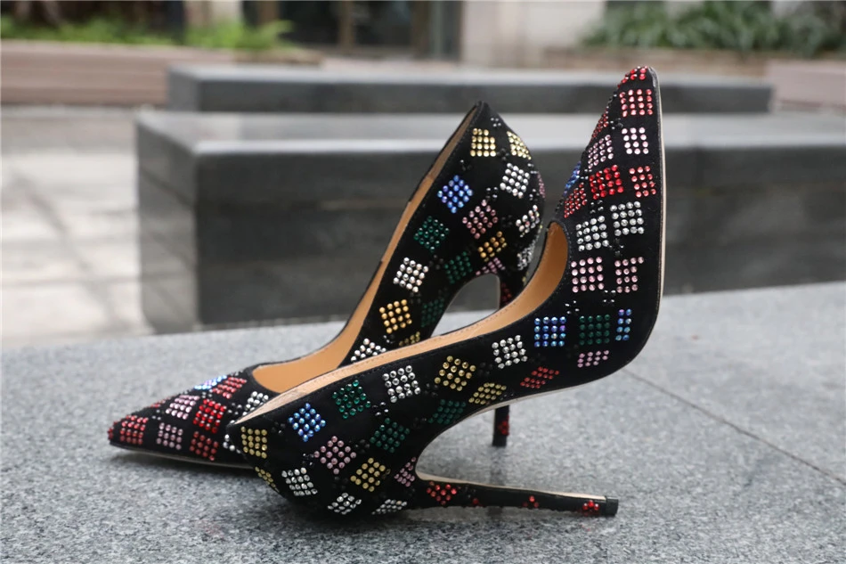 Sapato feminino wedding shoes bride colorful high heels pumps women shoes scarpin stiletto glitter sexy party shoes sandals