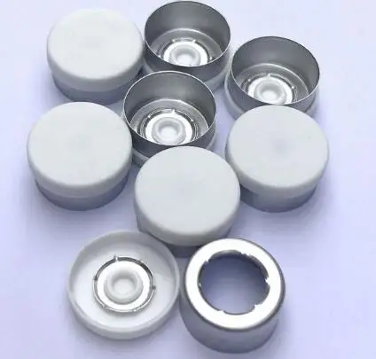 200pcs 13mm 알루미늄 플라스틱 캡 색상 옵션 크림프 유리 바이알용 제약 캡 알루미늄 플라스틱 캡 반 눈물
