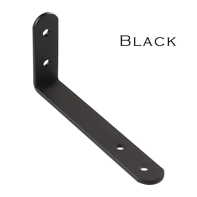 90 degree L Bracket For Shelves silver black color wood shelf bracket Heavy Duty wall shelf support image 3