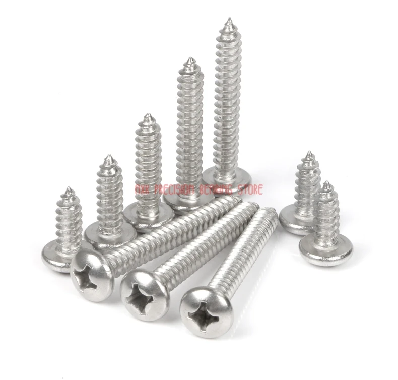 2023 Drywall Parafusos Wood Screws 50pcs/lot Gb818 M4x35 Mm M4*35 304 Stainless Steel Phillips Cross Recessed Pan Head Screw