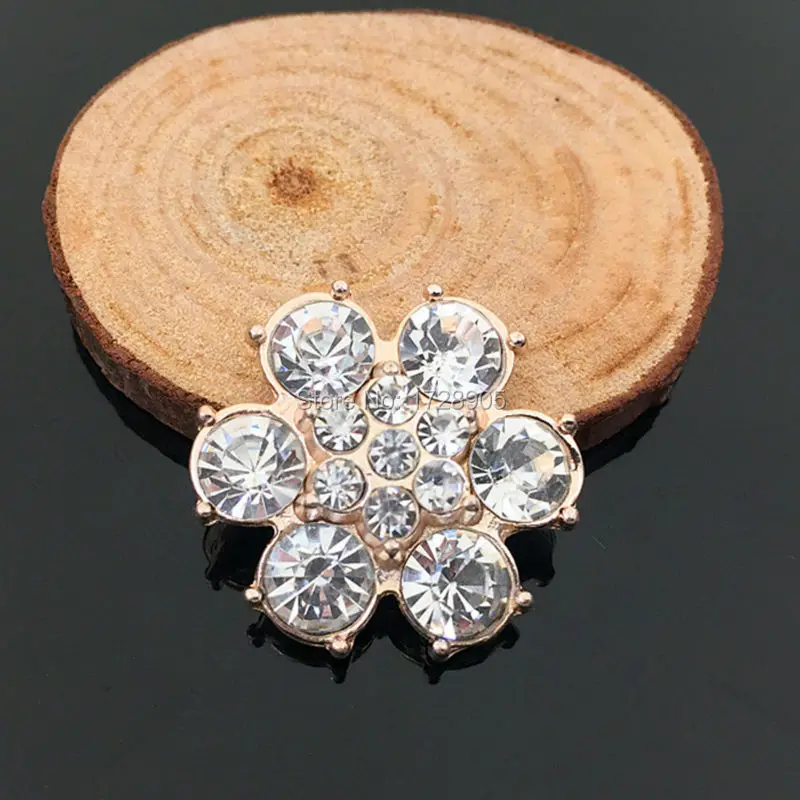 

Nail Art lucky flower 10 pcs 28 MM Metal Crystal Rhinestone Button Wedding Embellishment Hair Center Scrapbooking Accessories