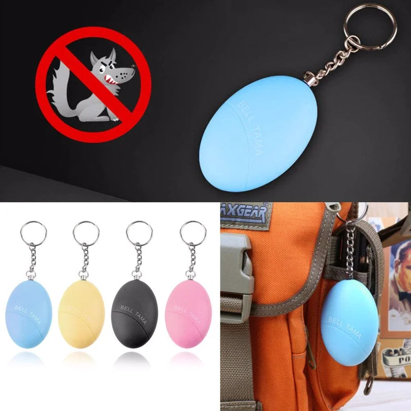 10pcs Self Defense Alarm 120dB Egg Shape Girl Women Security Protect Alert Personal Safety Scream Loud Keychain Emergency Alarm