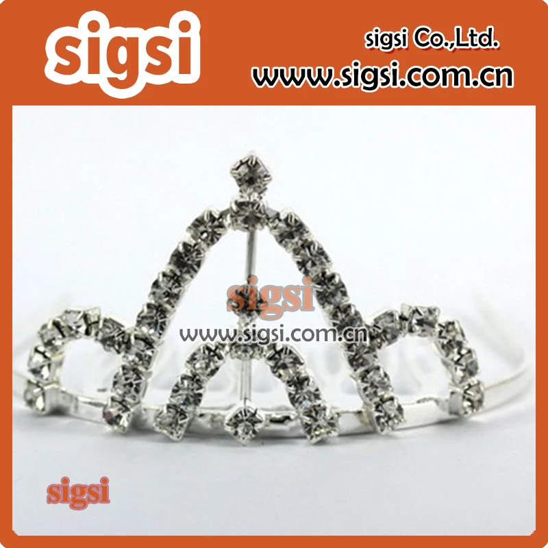 Graceful style fashion style crown accessories shape rhinestone comb for wedding invitation