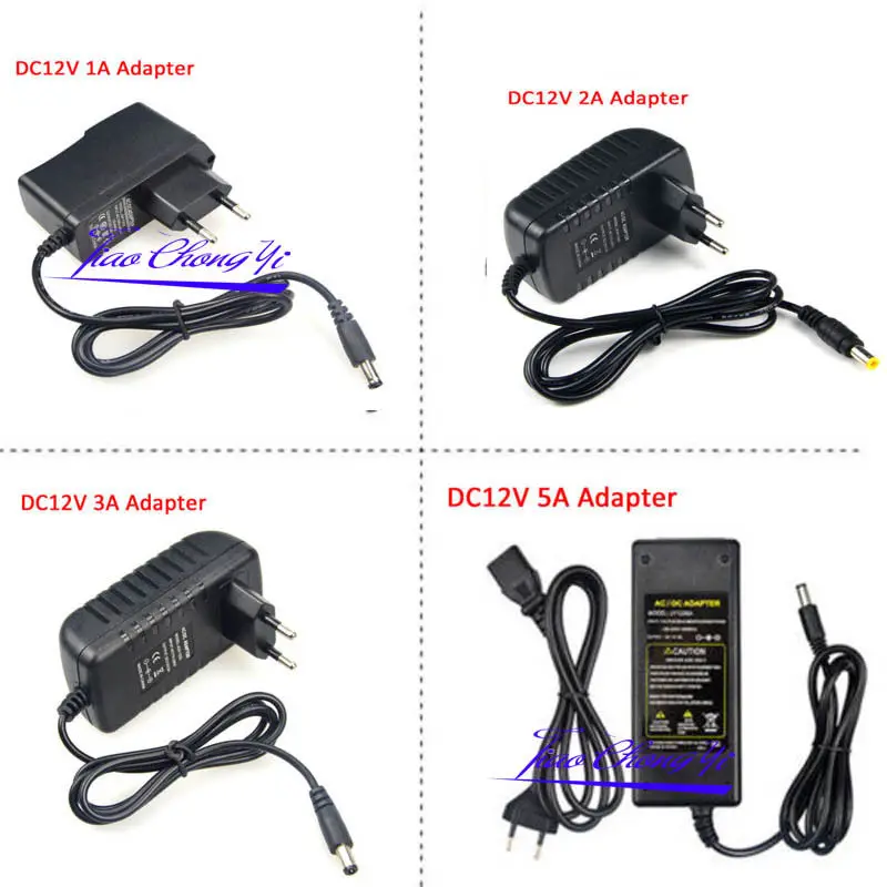 AC110 220V Power Supply Adapter Transformer LED Strip 2A 3A 5A 8A DC 5V 12V 24V 5V 12V 24V Power Supply Adapter US/EU/UK/AU Plug