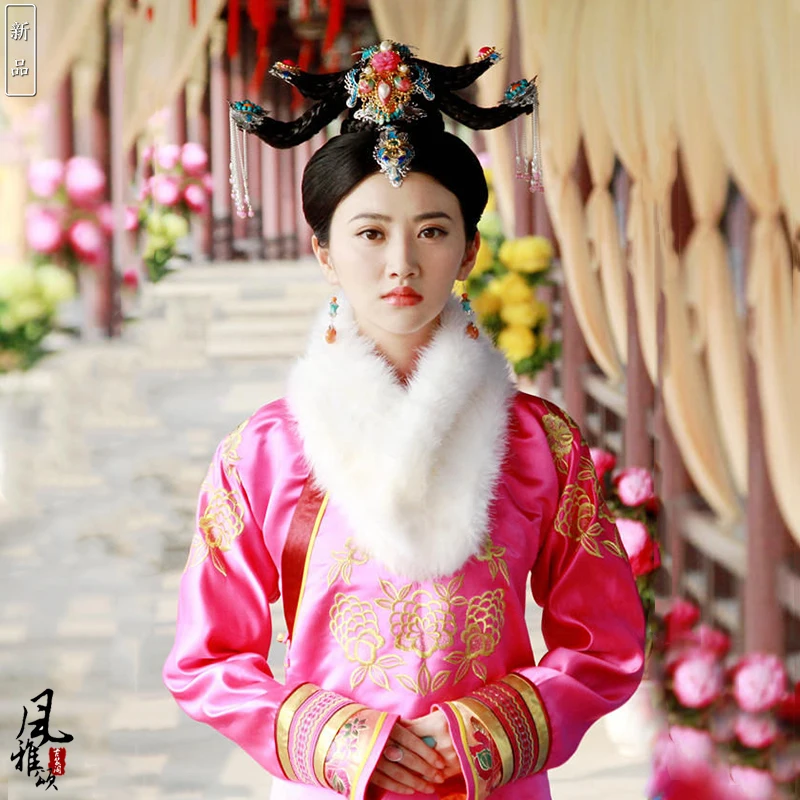 Da Yu Er Qing Dynasty Princess or Empress Gorgeous Delicate Embroidery Qifu Costume Drama Costume Stage Performance Hanfu