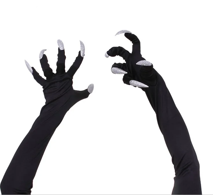 

HOT Halloween long nails ghost gloves hollowen cosplay long performance performance props clothes paw gloves terror