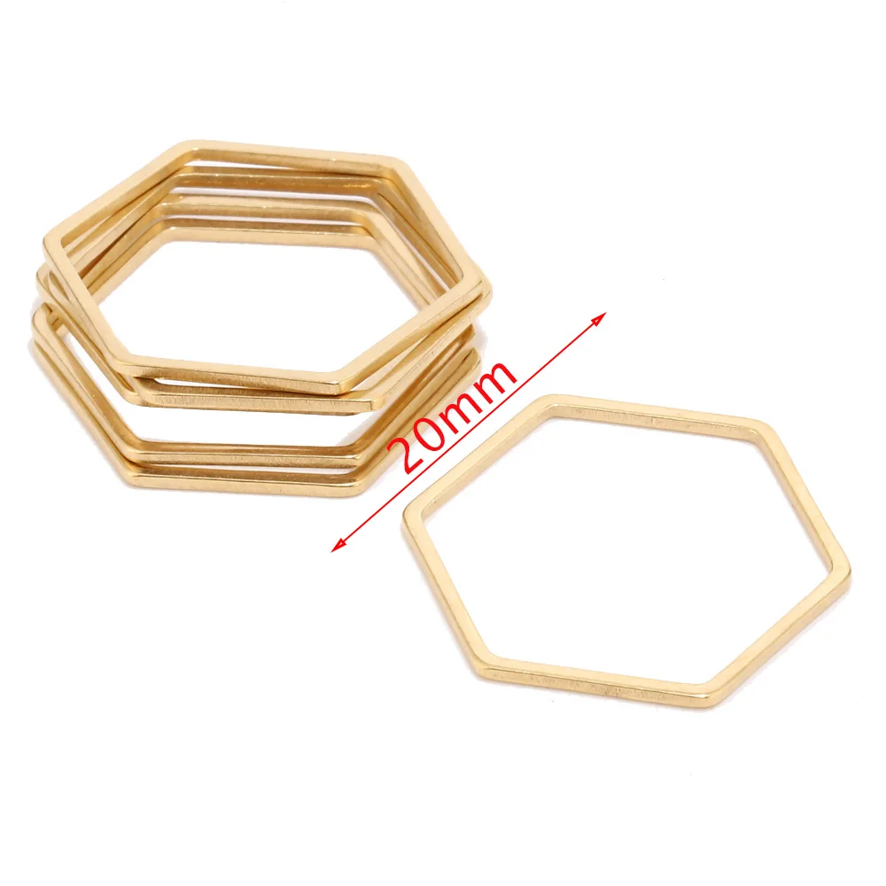 10pcs In Acciaio Inox Connettori Tono Oro Cerchio Tondo Links Per FAI DA TE fatti A Mano Orecchino Fabbricazione di Componenti